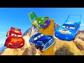 GTA 5: LIGHTNING MCQUEEN And Disney Cars Tried BIGGEST RAMP JUMP CHALLENGE With SHINCHAN &FRANKLIN