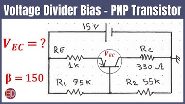 PNP Transistor Circuit Analysis, PNP Voltage Divider Biasing