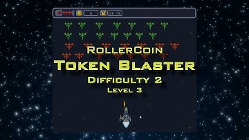 Playing RollerCoin Token Blaster Game (Difficulty2 Level3)
