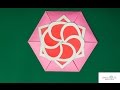 DIY hexagon shaped greeting card with interlocking hearts