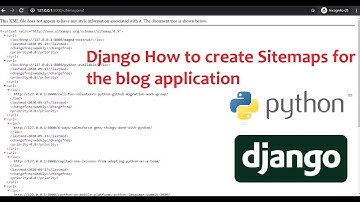 Django How to create Sitemaps for the blog application