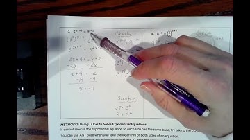 Solving Exponential Equations Video Notes