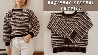 Learn how to make this crochet sweater as a beginner !
