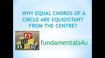 EQUAL CHORDS OF A CIRCLE ARE EQUIDISTANT FROM THE CENTRE | THEOREM 10.6 | CLASS 9