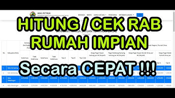 Tutorial Menghitung / Cek Rancangan Anggaran Biaya (RAB) secara Cepat dan Akurat