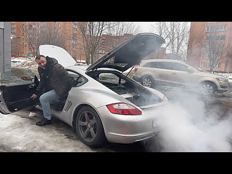 Porsche Cayman за МИЛЛИОН! Дымит троит не едет. Меняем маслоотделитель. Реанимация Порше. Часть 1.