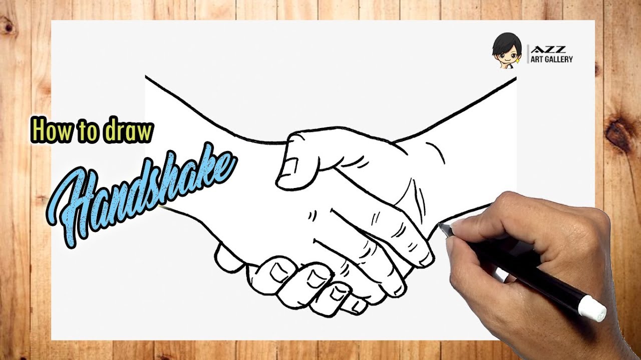 How To Draw Handshake Easy