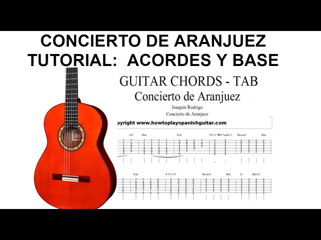 Tutorial Concierto de Aranjuez en guitarra. TAB y Acordes al final del  vídeo - YouTube