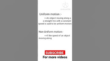 Uniform motion & Non-uniform motion / #shorts #viral #science #physics #ytshorts