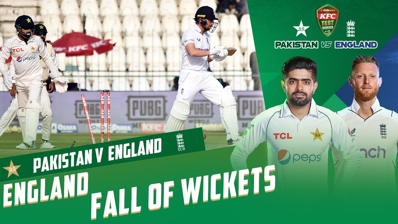 England Fall Of Wickets Pakistan vs England 2nd Test Day 1 PCB MY2T 