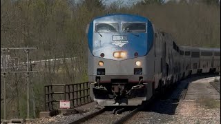 Amtrak Empire Builder arriving into Wisconsin Dells, WI with a couple of horn blows Amtrak Empire Builder Wisconsin Dells