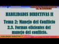 2.3. Formas eficientes del manejo del conflicto