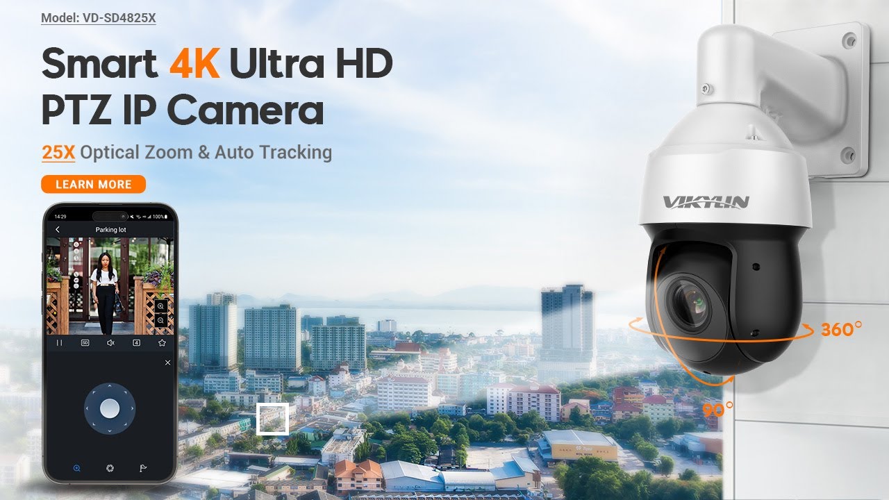 VD-SD4825X Security Cameras | 4K 25X Starlight AI Fast Moving Network  Camera | IR PTZ Camera