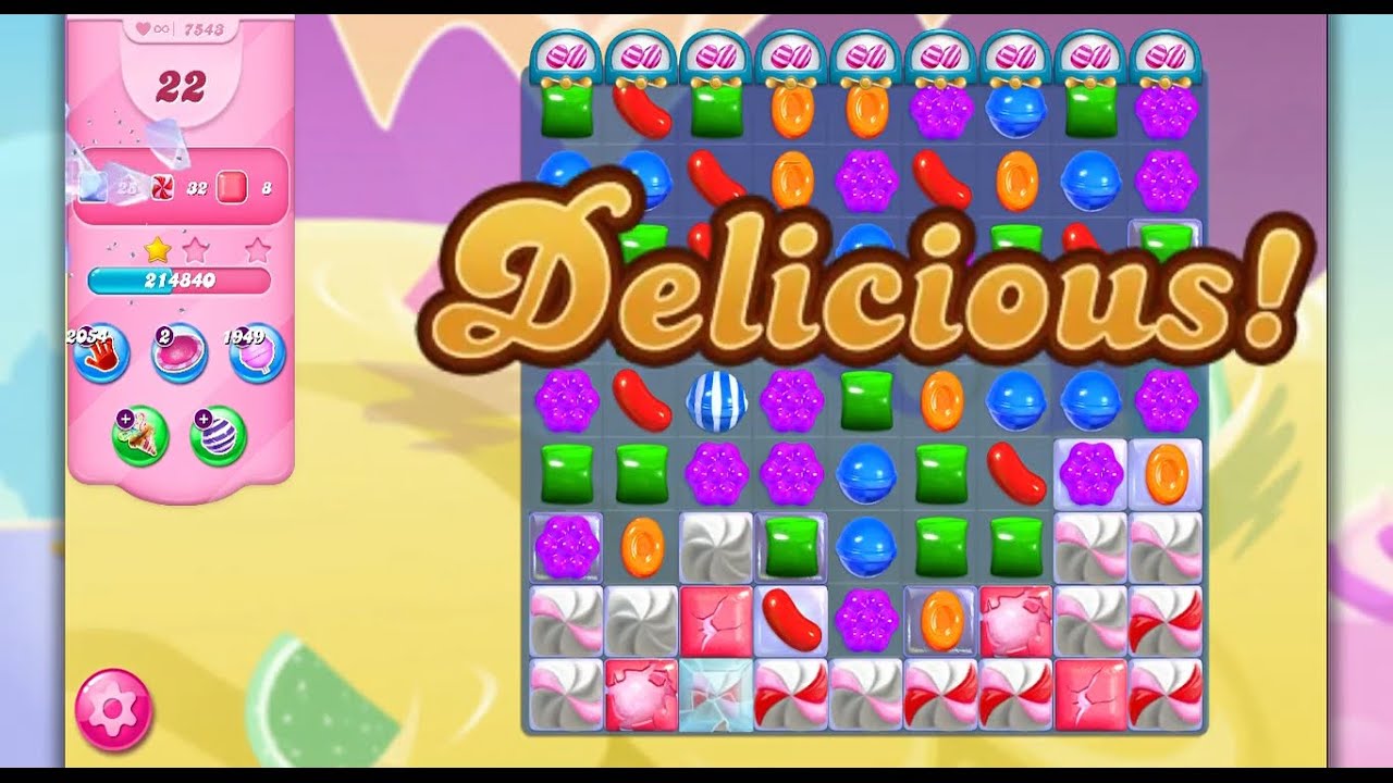 Candy Crush Saga 7543 first try YouTube