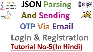Android MySQL-Tutorial No-05 Sending OTP Via Email Login & Registration Via JSON Parsing  (In Hindi)