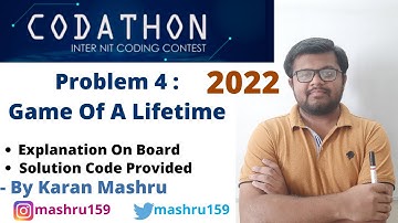 Codathon All India Inter NIT Coding Competition 2022 | Gift Of A Lifetime Solution| Hindi| Editorial