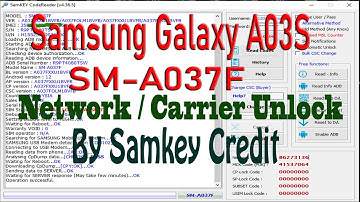 Samsung Galaxy A03S (SM A037F) Network / Carrier Unlock By Samkey CodeReader Credit