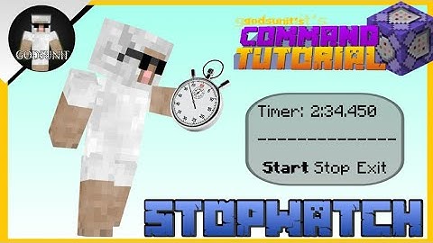 How to make a STOPWATCH!! (Minecraft Bedrock Command Tutorial)