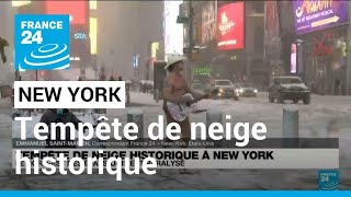 Tempête de neige historique à New York : Le Nord-Est des États-Unis paralysé • FRANCE 24