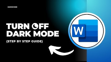 How to Turn off Dark mode in Microsoft Word (Quick And Easy)