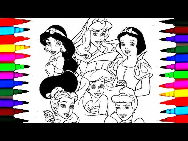  Disney Princess Giant Coloring Pages : Toys & Games