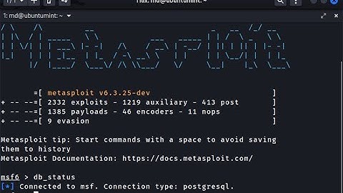 How to connect and change metasploit-framework database.