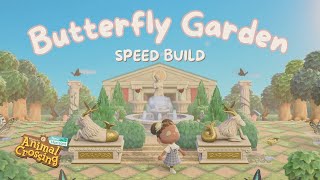 An Elegant Butterfly Garden + Land Bridge for Blathers! | Speedbuild // Animal Crossing New Horizons