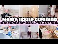 Extreme clean with me 2024  room transformation decluttering  hnaging pics finally  mess house