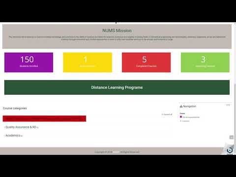 How to access CHPE on NUMS Distance Learning Portal