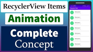 RecyclerView item animation in android studio | Recyclerview animation in android
