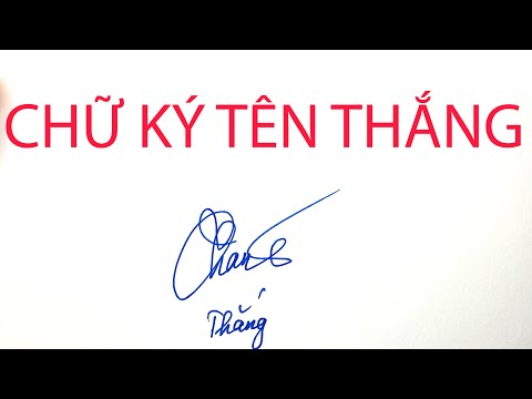 Video Chữ ký tên Thắng đẹp nhất chữ ký phong thủy - youtube