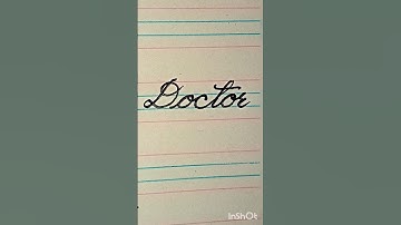 Relaxing & Aesthetic Handwriting | 🖋️ Doctor in Cursive Writing