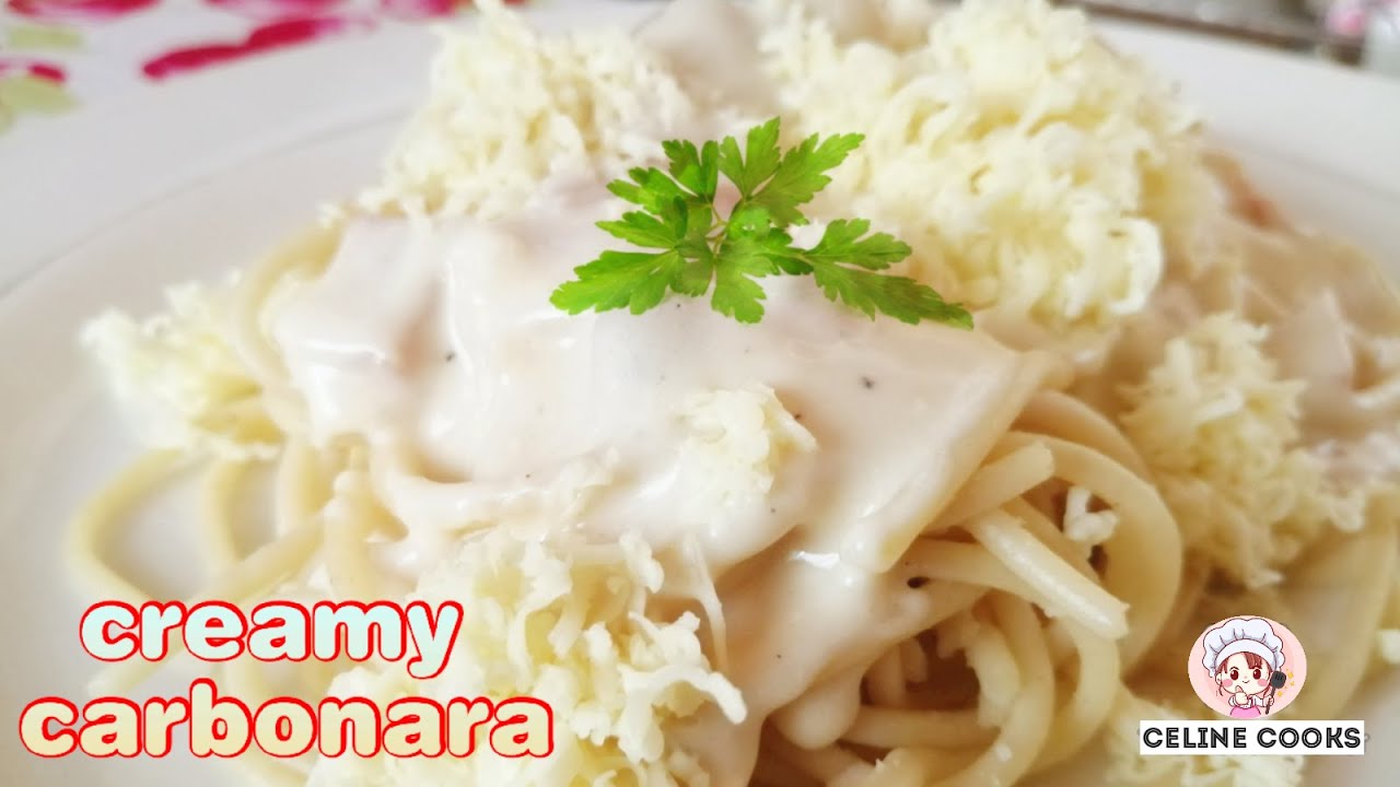 Pinoystyle Creamy Pasta CARBONARA white sauce pasta Easy Recipe