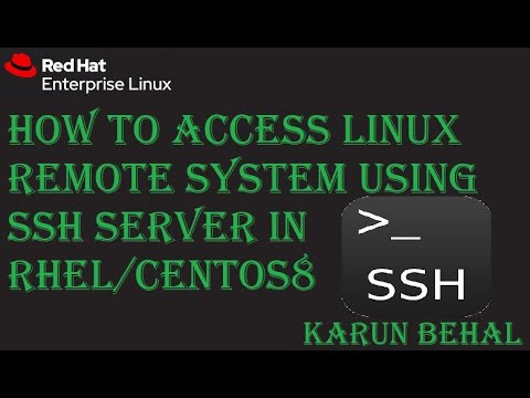How to Enable SSH in RHEL-8 and Access LINUX Remote System Using SSH[Hindi]By Karun Behal