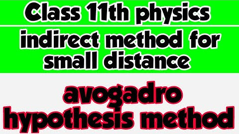 Avogadro hypothesis method for measuring small distance