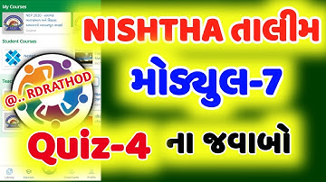નિષ્ઠા મોડ્યુલ 7 ના જવાબો | NISHTHA MODULE 7 | QUIZ-4 ANSWER | Talim Javabo | Nishra Shixak Training