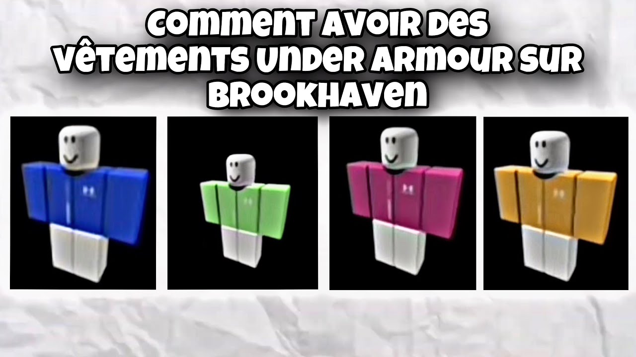 COMMENT AVOIR DES VÊTEMENTS UNDER ARMOUR SUR BROOKHAVEN ! - YouTube