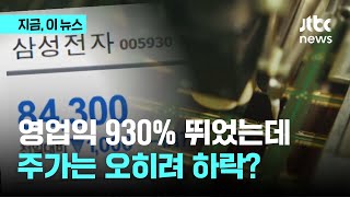 잘 오르던 삼전 주가, 영업익 930% 뛰었는데…오히려 내린 이유는｜지금 이 뉴스