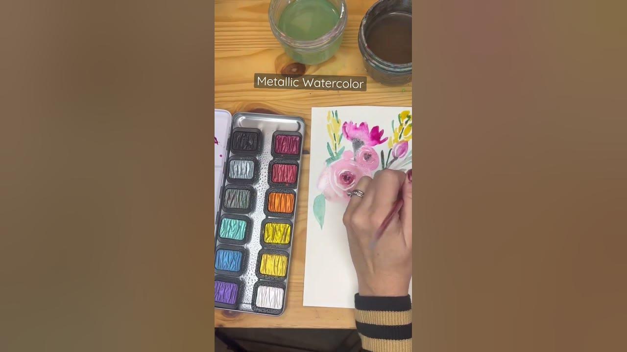 Easy Watercolor Ideas Using Shimmer Metallic Watercolors 