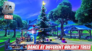 Fortnite - Operation Snowdown - Dance At Different Holiday Trees