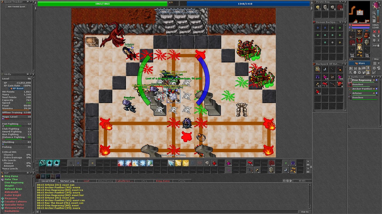 Banshee Quest last room Tibia R4YCO - YouTube