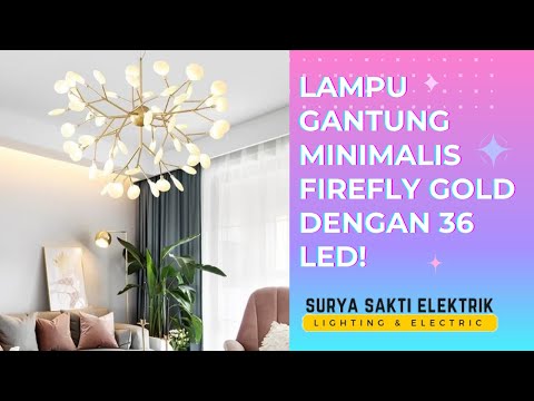 Cara pasang lampu juntai chandelier. 