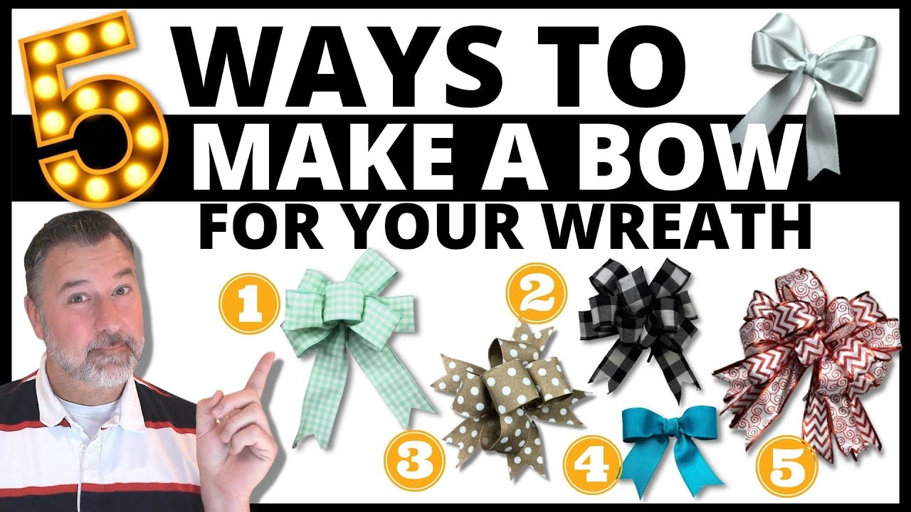 How To Make a Double Ribbon Bow With Tails - 1.5 Wired Ribbon Bow 