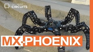 MX-Phoenix - Spider Hexapod Robot walking outdoor on terrain and stairs