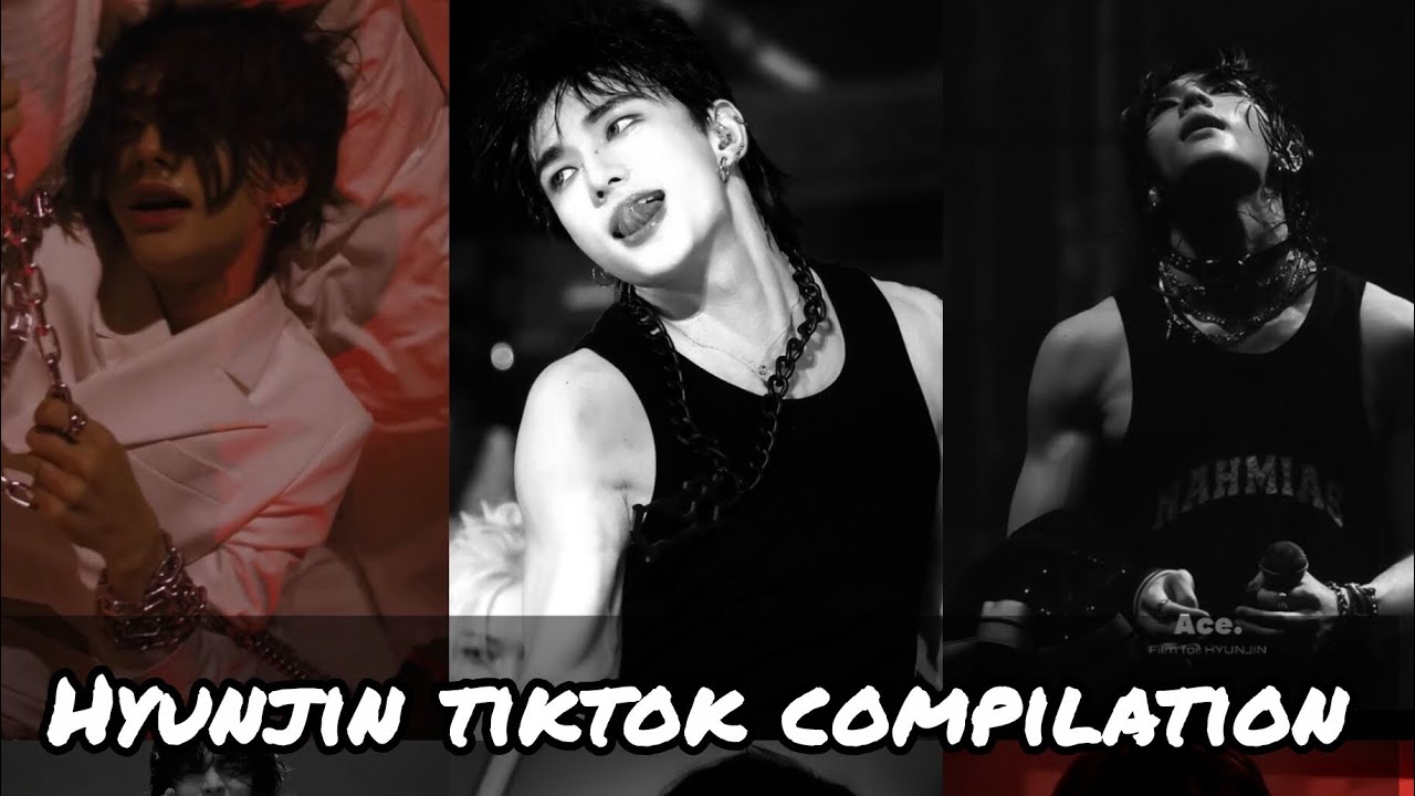 Stray Kids' Hyunjin in a captivating 'thirst trap' TikTok compilation thumbnail