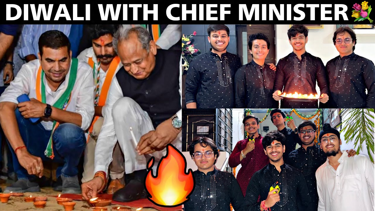 DIWALI CELEBRATION WITH CHIEF MINISTER 💐 ️ IN RAJASTHAN POLITICAL STYLE 🚩💥 YouTube