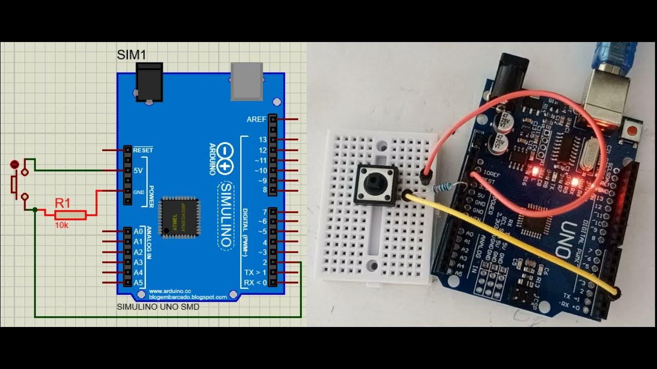 Arduino Uno example Digital Read Serial - YouTube