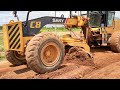 Sany Motor Grader Spreading Mountain Gravel Build New Road Construction | Technique Operator Grader