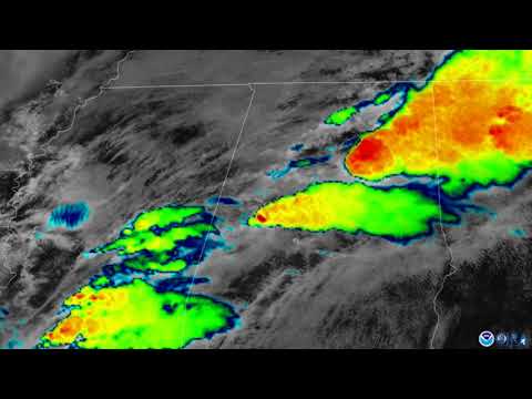 Alabama Tornado Outbreak - Full Day Satellite Imagery (03/25/21)
