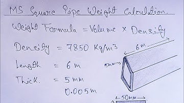 ms square pipe weight calculation | ms pipe weight | weight of ms square pipe |